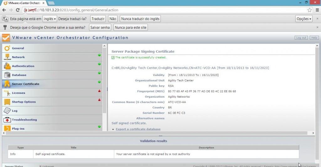 Instalação e Configuração do VMware vCenter Orchestrator (5 de 7) - Agility