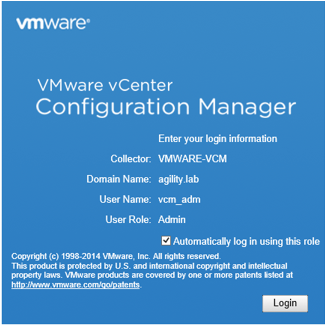 Extraindo relatórios com o vCenter Configuration Manager - Agility