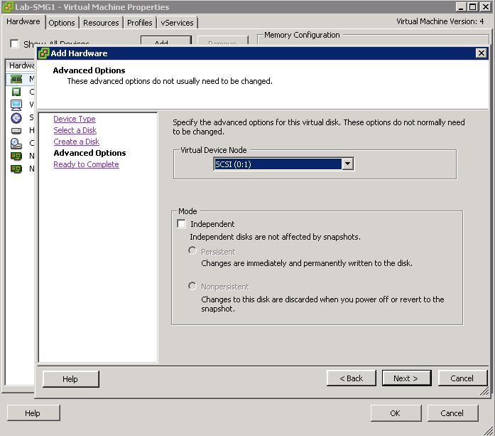 VMware Convertendo um disco virtual IDE em um disco virtual SCSI